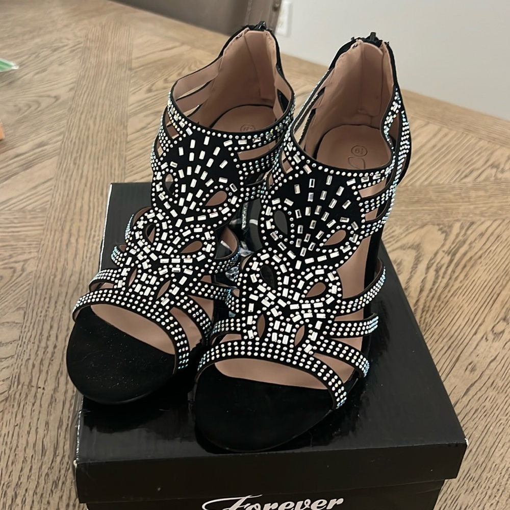Black with Rhinestones dancing shoes